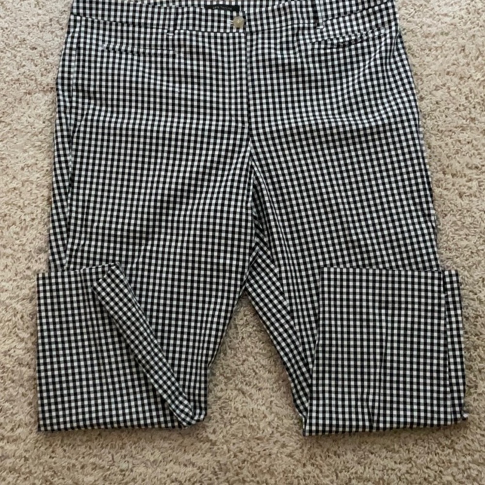 Ann Taylor curvy gingham ankle pants size 16 curvy